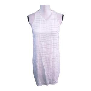 A.L.C. Gigi Sleeveless White Tonal Studded V-neck Mini Sheath Dress Women's 6